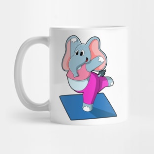 Elephant at Yoga Stretching exercises in Standing Mug